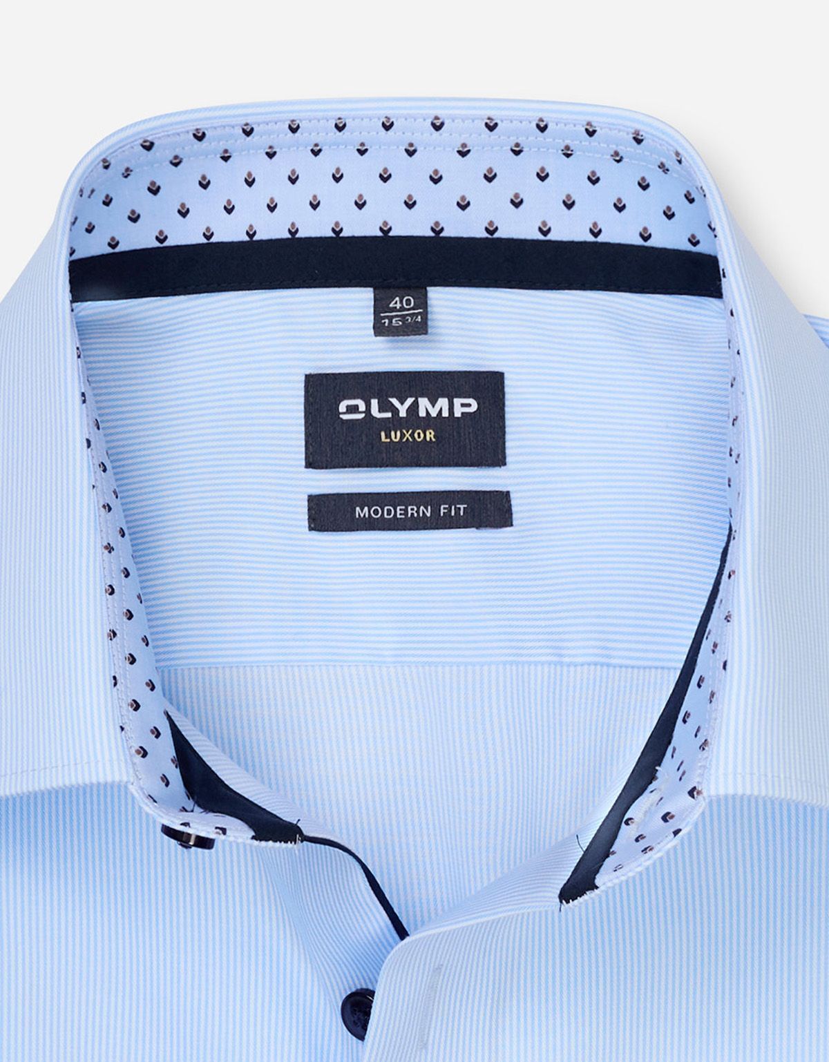 Рубашка в голубую полоску Olymp, модерн фит