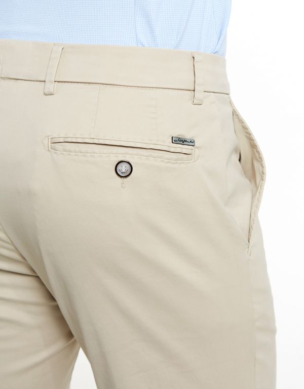 Брюки мужские w.Wegener бежевые из хлопка с шелком | купить в интернет-магазине Olymp-Men