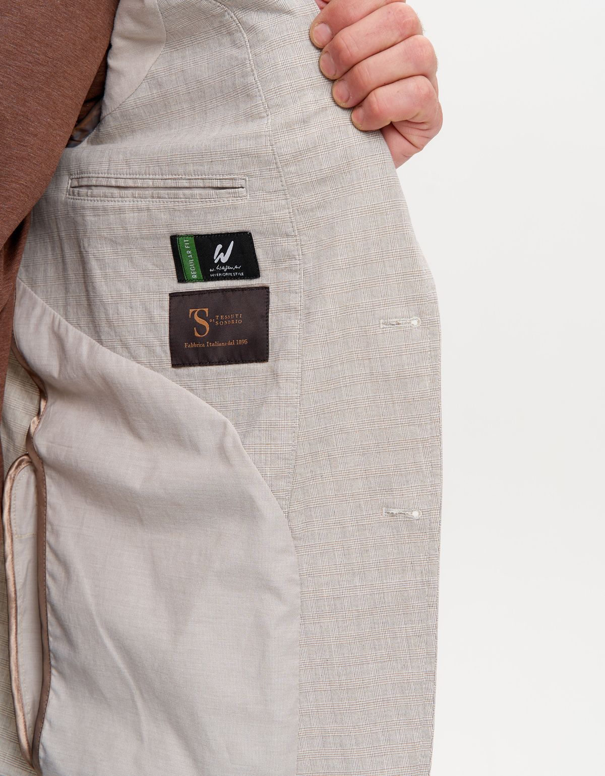 Мужской летний пиджак в клетку w.Wegener | купить в интернет-магазине Olymp-Men