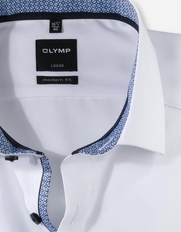 Белая рубашка мужская OLYMP Luxor Modern fit | купить в интернет-магазине Olymp-Men
