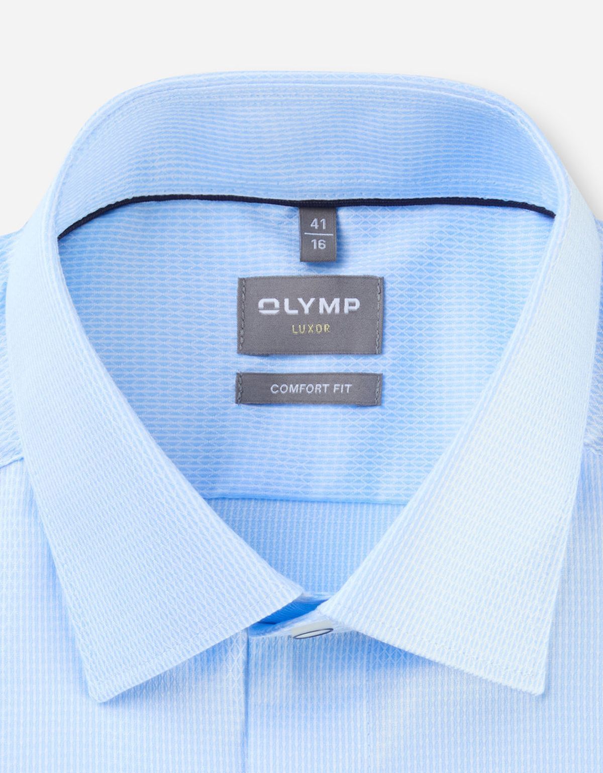 Рубашка голубая классическая мужская OLYMP Luxor, прямой крой