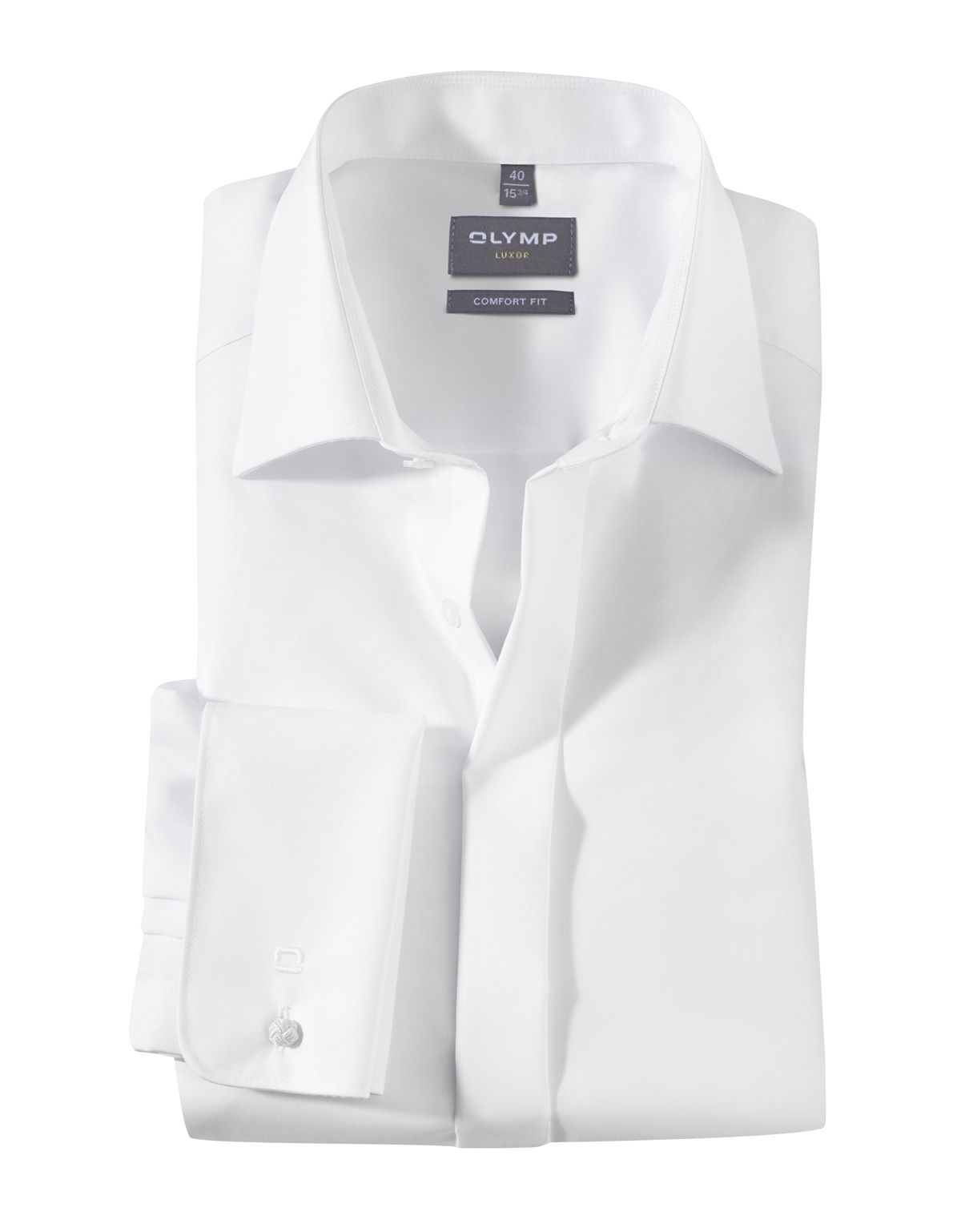 Сорочка мужская с потайной планкой OLYMP Luxor, прямой крой[БЕЛЫЙ]