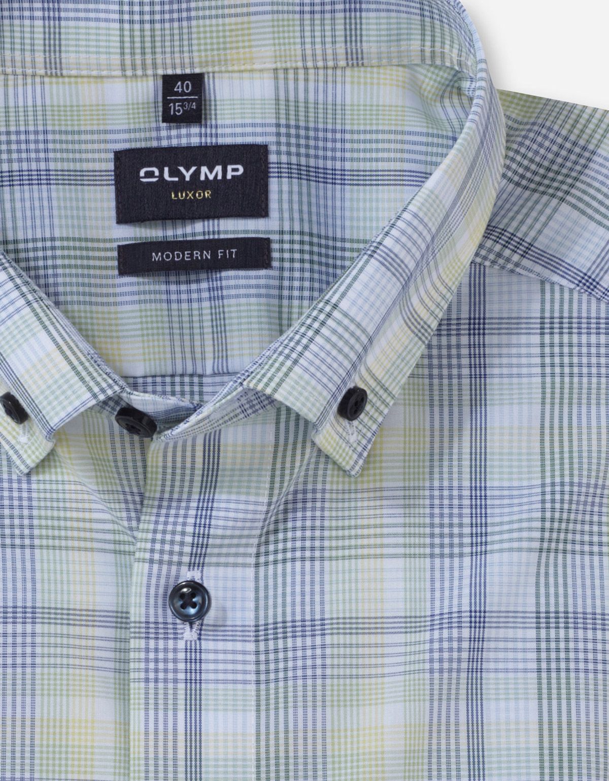 Рубашка мужская в клетку с коротким рукавом OLYMP Luxor, modern fit