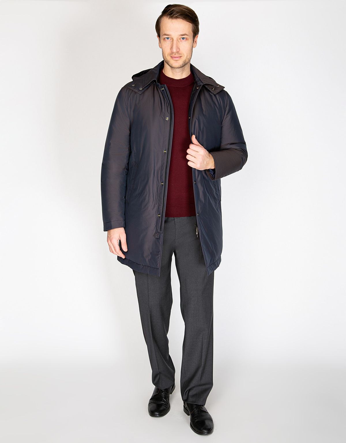 Куртка пуховая мужская RIGGI с капюшоном | купить в интернет-магазине Olymp-Men