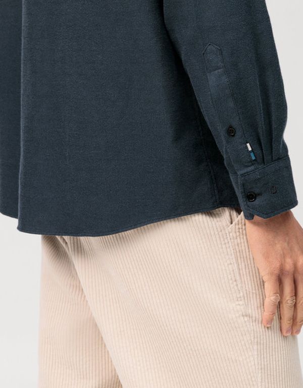 Рубашка фланелевая чёрная мужская OLYMP Casual | купить в интернет-магазине Olymp-Men