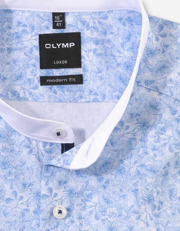 Рубашка мужская OLYMP Luxor, modern fit с принтом | купить в интернет-магазине Olymp-Men