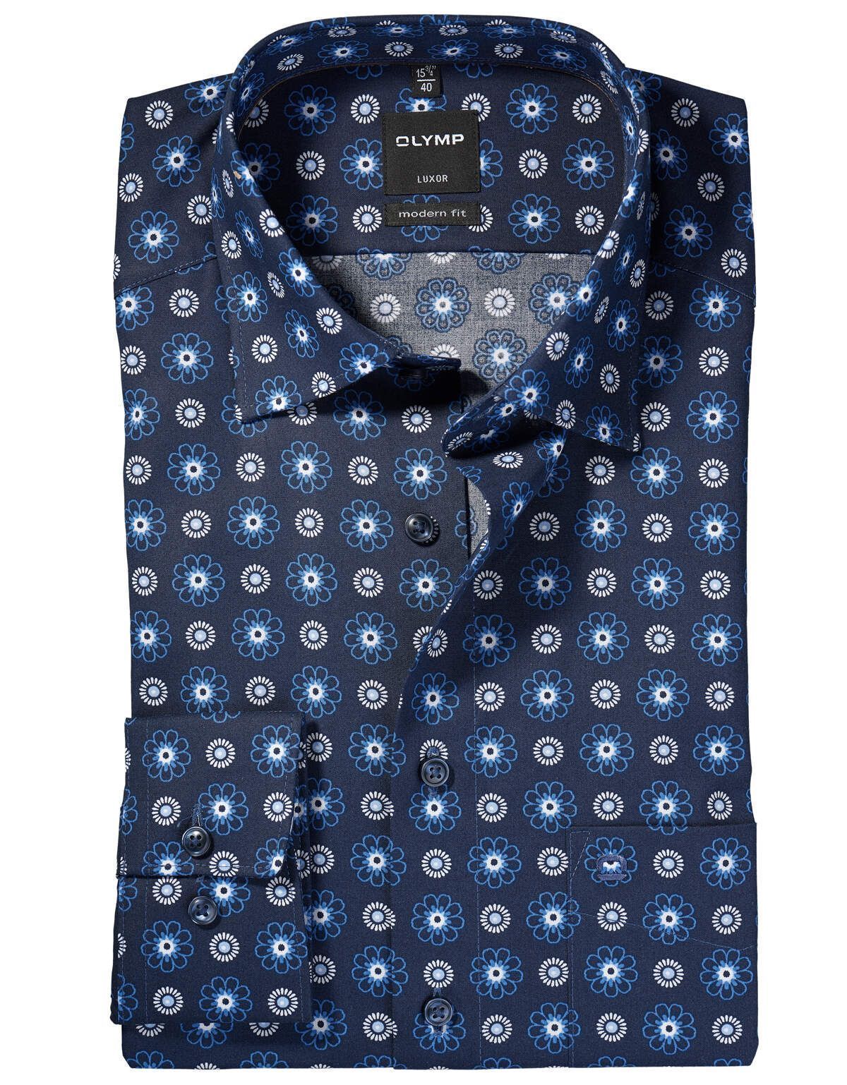 Рубашка мужская OLYMP Luxor с принтом, modern fit | купить в интернет-магазине Olymp-Men