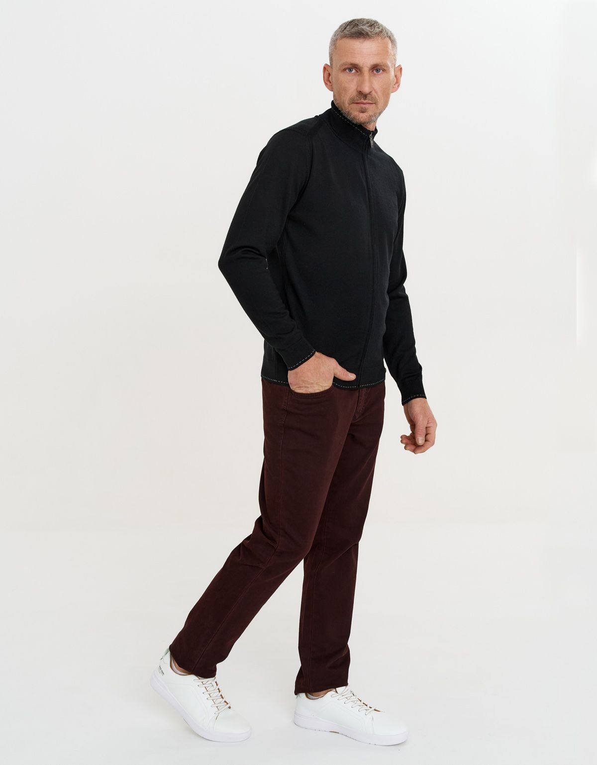 Кардиган чёрный мужской Gratude на молнии | купить в интернет-магазине Olymp-Men