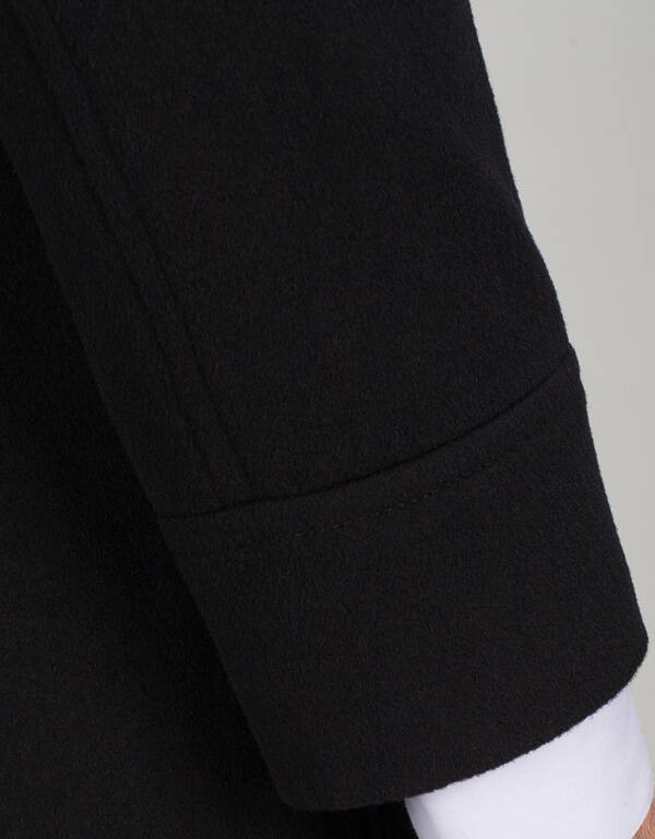 Пальто чёрное мужское BAZIONI шерстяное | купить в интернет-магазине Olymp-Men