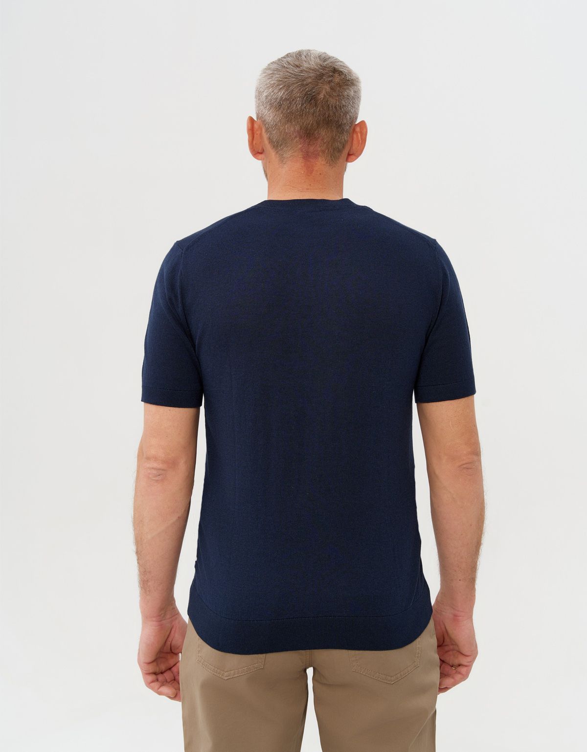 Футболка мужская вязанная синяя Olymp | купить в интернет-магазине Olymp-Men