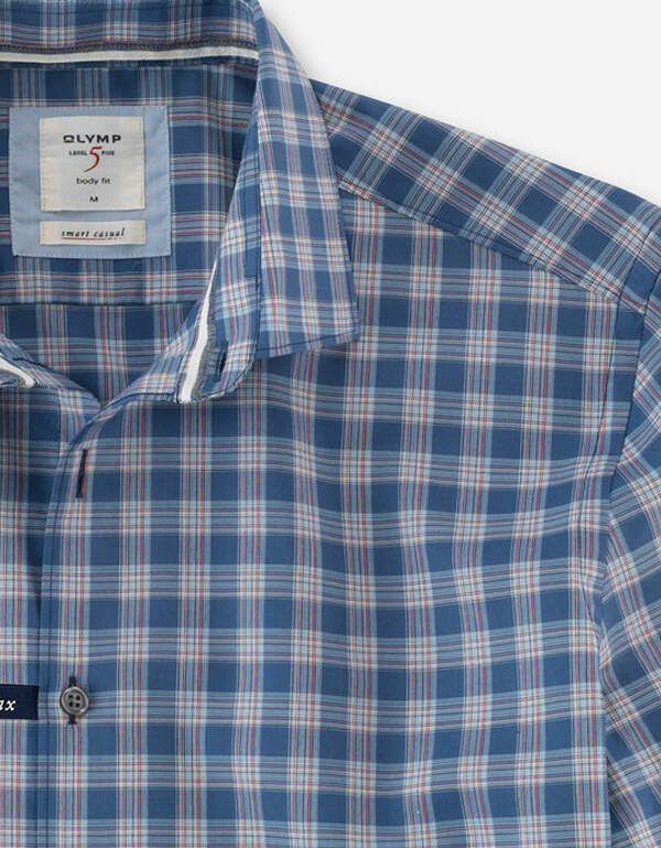 Рубашка в клетку Olymp Smart Casual, body fit