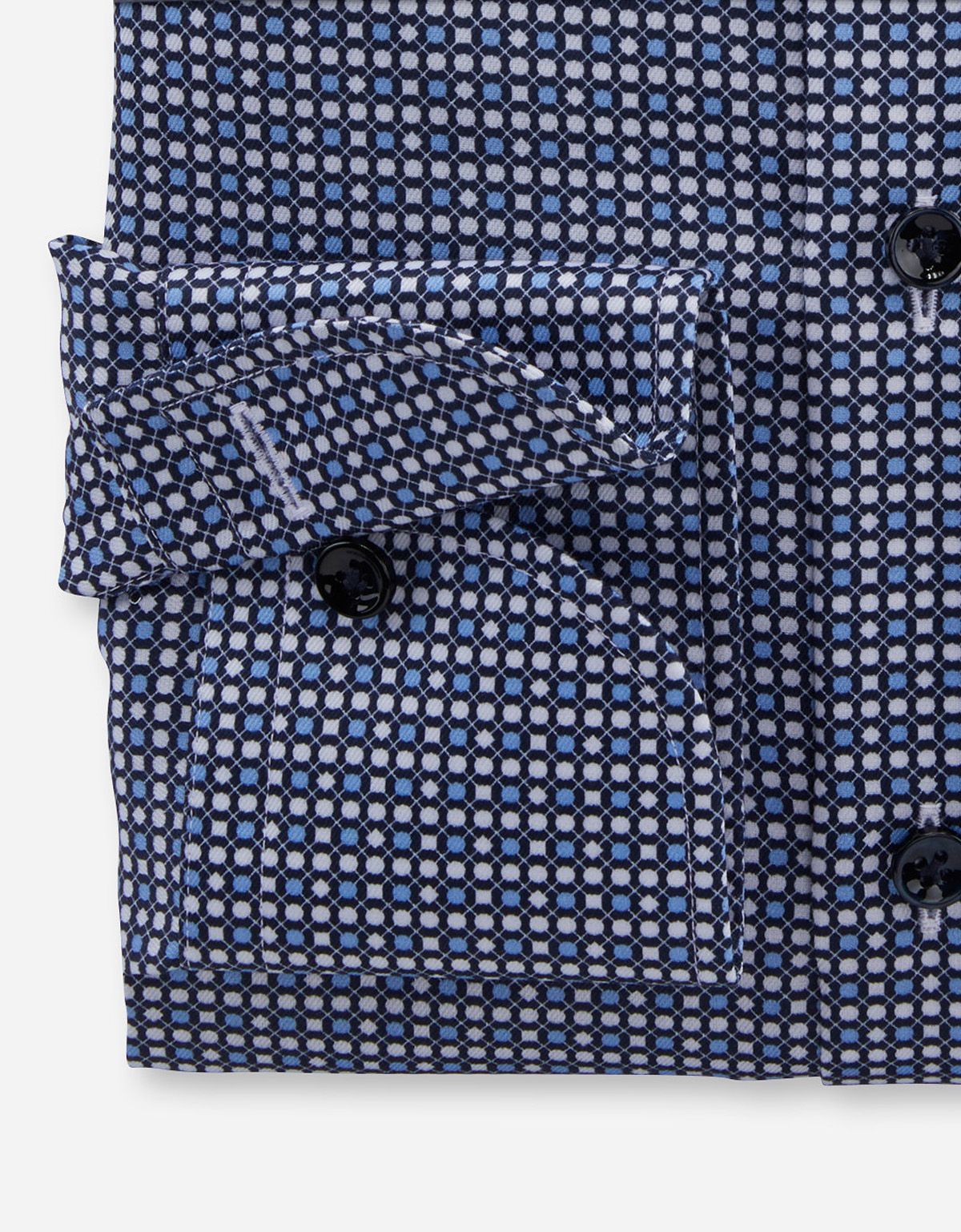 Рубашка мужская Olymp Signature синяя с рисунком