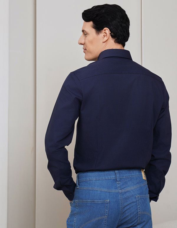 Рубашка мужская OLYMP 24/7 в клетку, body fit | купить в интернет-магазине Olymp-Men