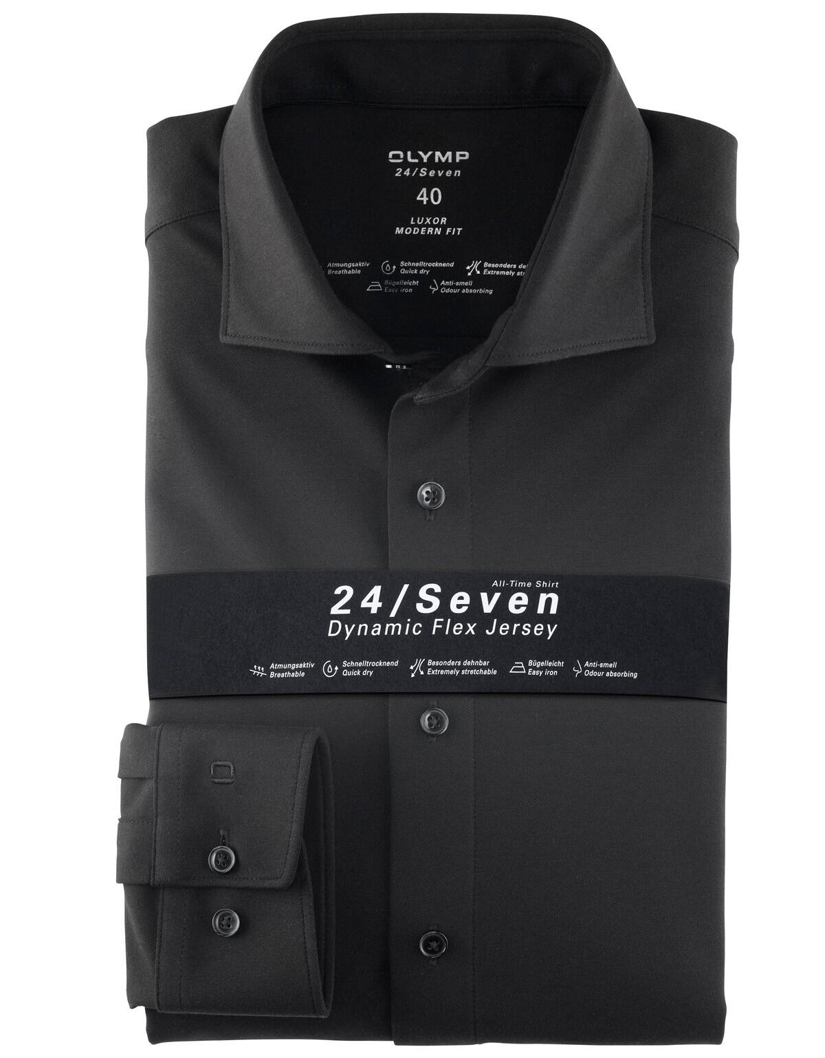 Сорочка мужская OLYMP Luxor MF 24/7[Черный]