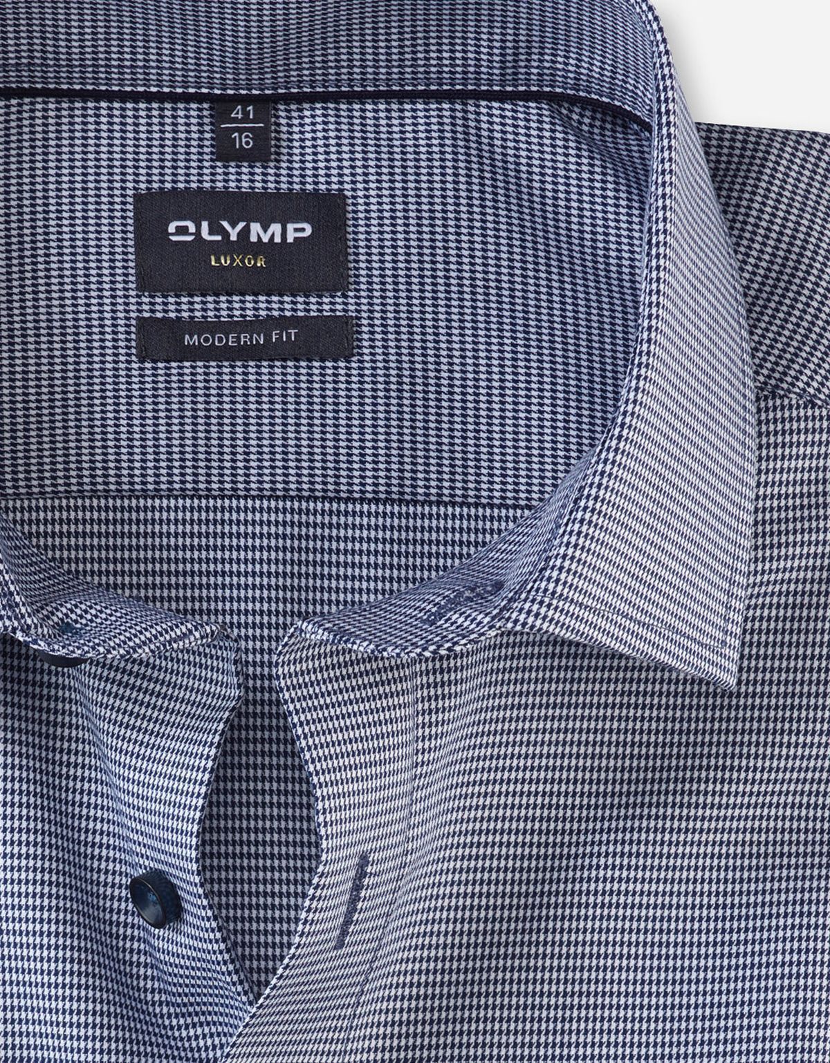 Рубашка мужская с рисунком гусиная лапка OLYMP Luxor, modern fit | купить в интернет-магазине Olymp-Men