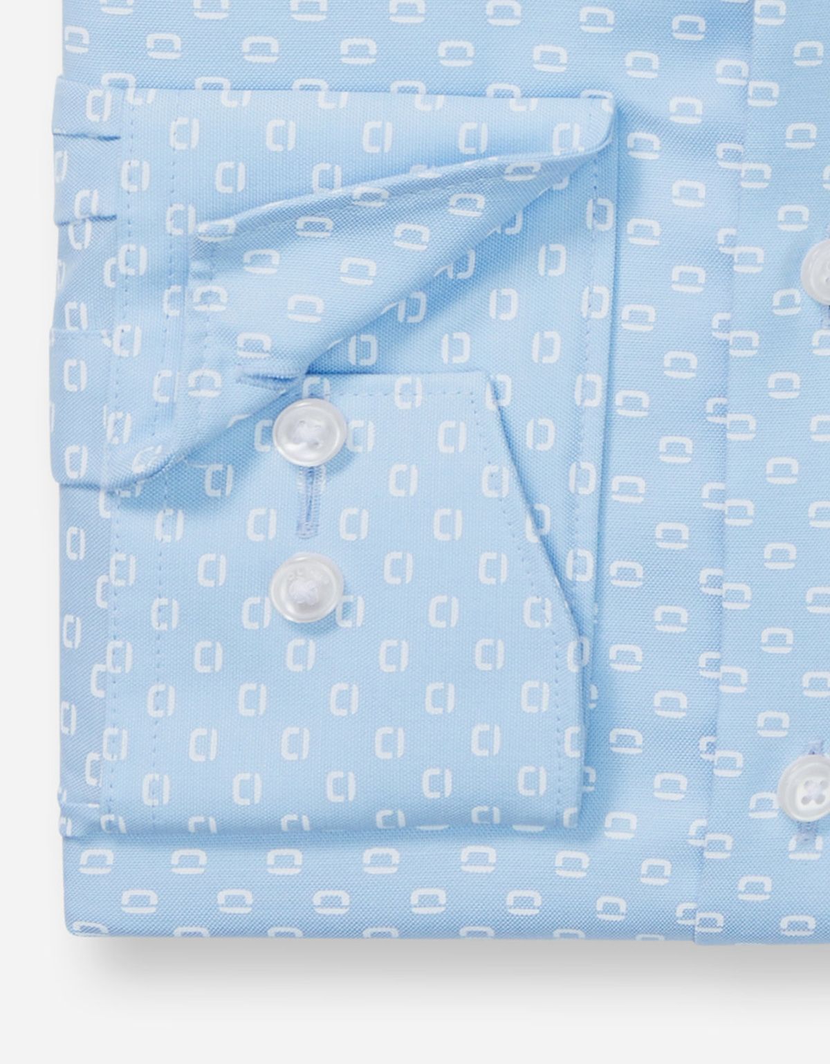 Рубашка голубая с принтом Olymp, modern fit | купить в интернет-магазине Olymp-Men