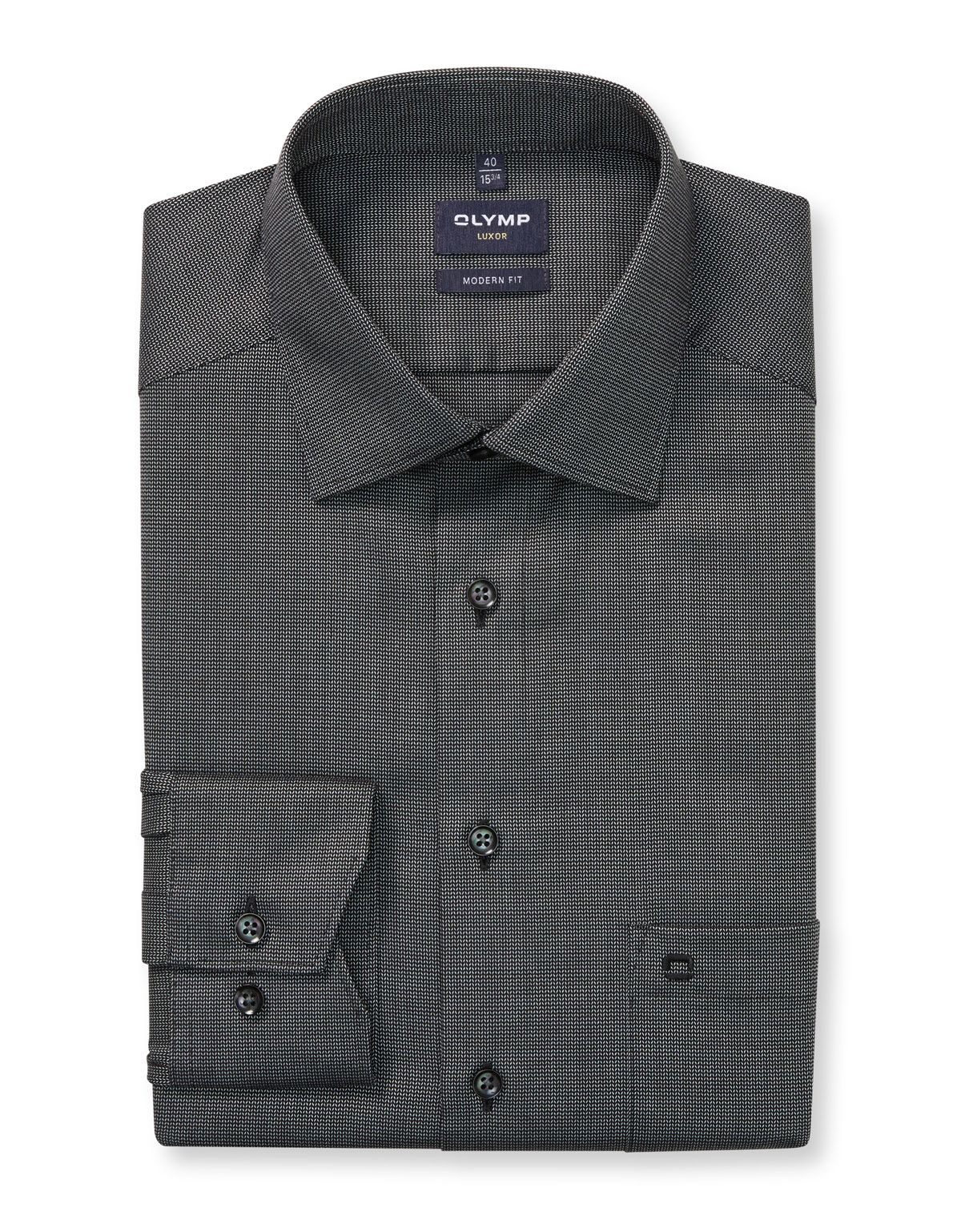 Рубашка мужская классическая OLYMP, modern fit на высокий рост[СЕРЫЙ]