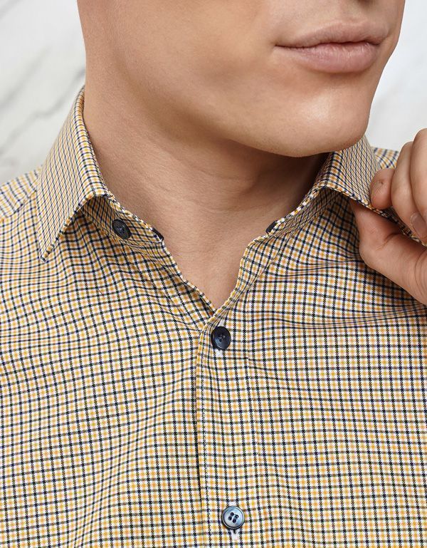 Рубашка классическая OLYMP в клетку, body fit | купить в интернет-магазине Olymp-Men