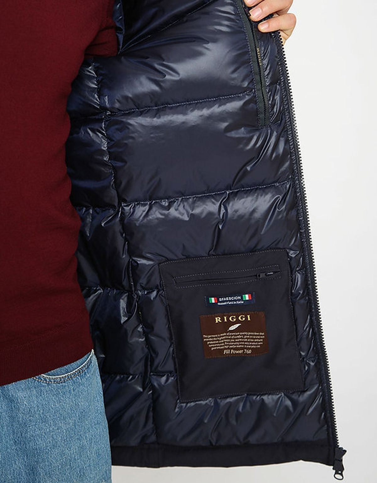 Пуховик мужской RIGGI удлинённый с капюшоном | купить в интернет-магазине Olymp-Men