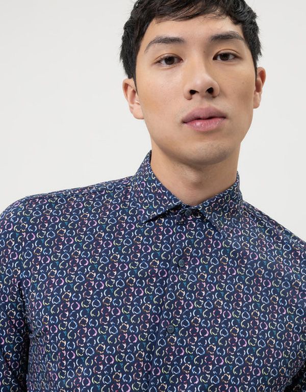 Рубашка трикотажная с рисунком OLYMP 24/7, body fit | купить в интернет-магазине Olymp-Men