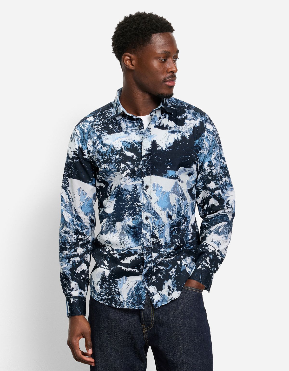 Рубашка мужская с принтом Olymp | купить в интернет-магазине Olymp-Men