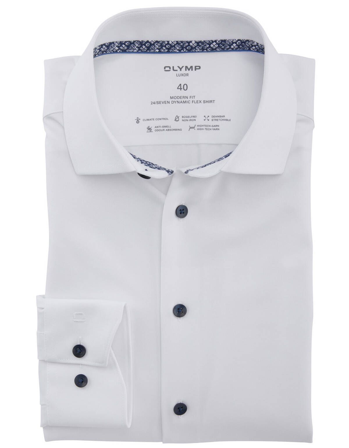 Рубашка OLYMP Luxor 24/7, modern fit, рост до 176[БЕЛЫЙ]