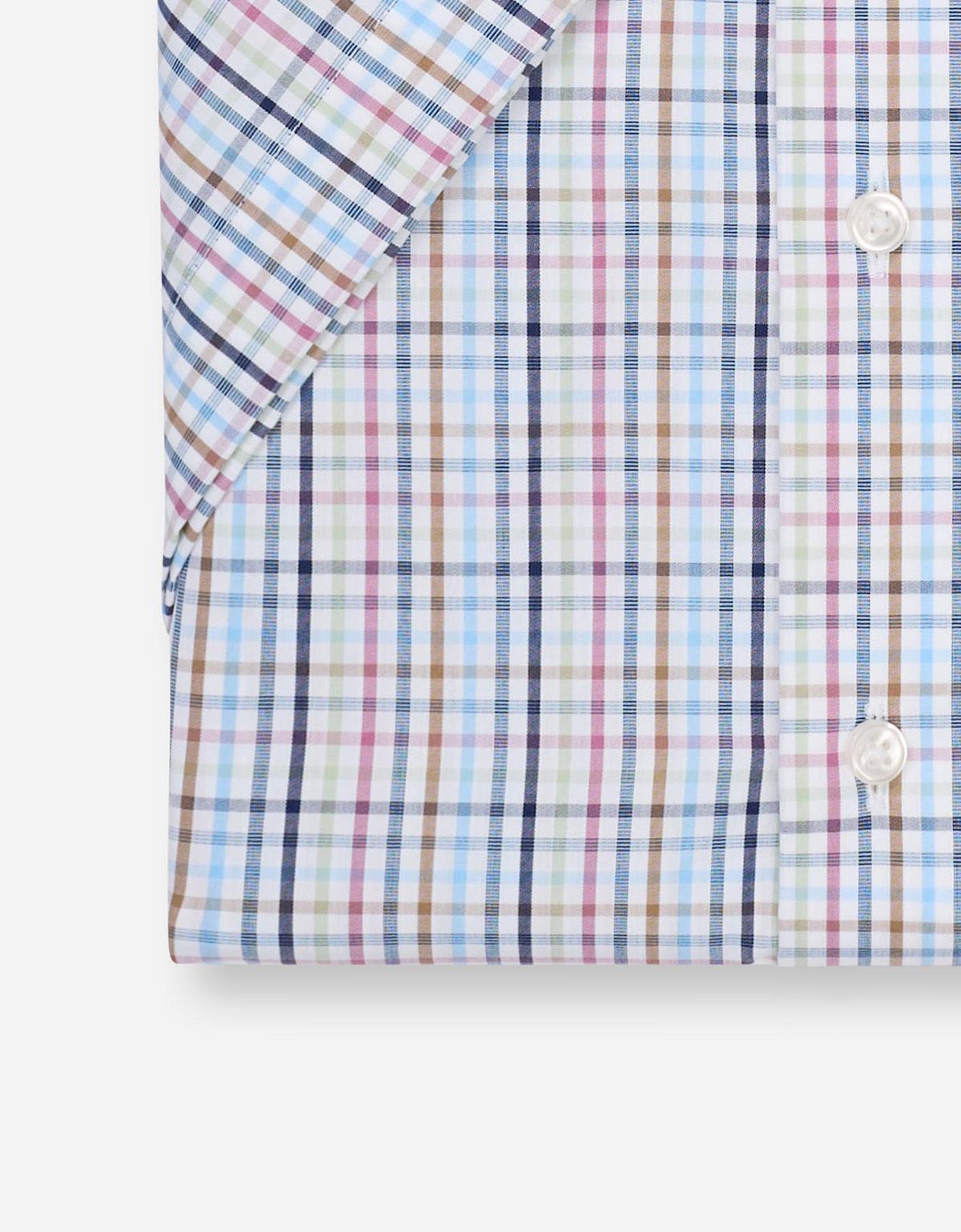 Рубашка мужская в синюю клетку Olymp, прямой крой