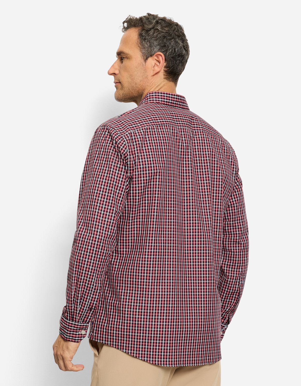 Рубашка мужская в красную клетку OLYMP Casual | купить в интернет-магазине Olymp-Men