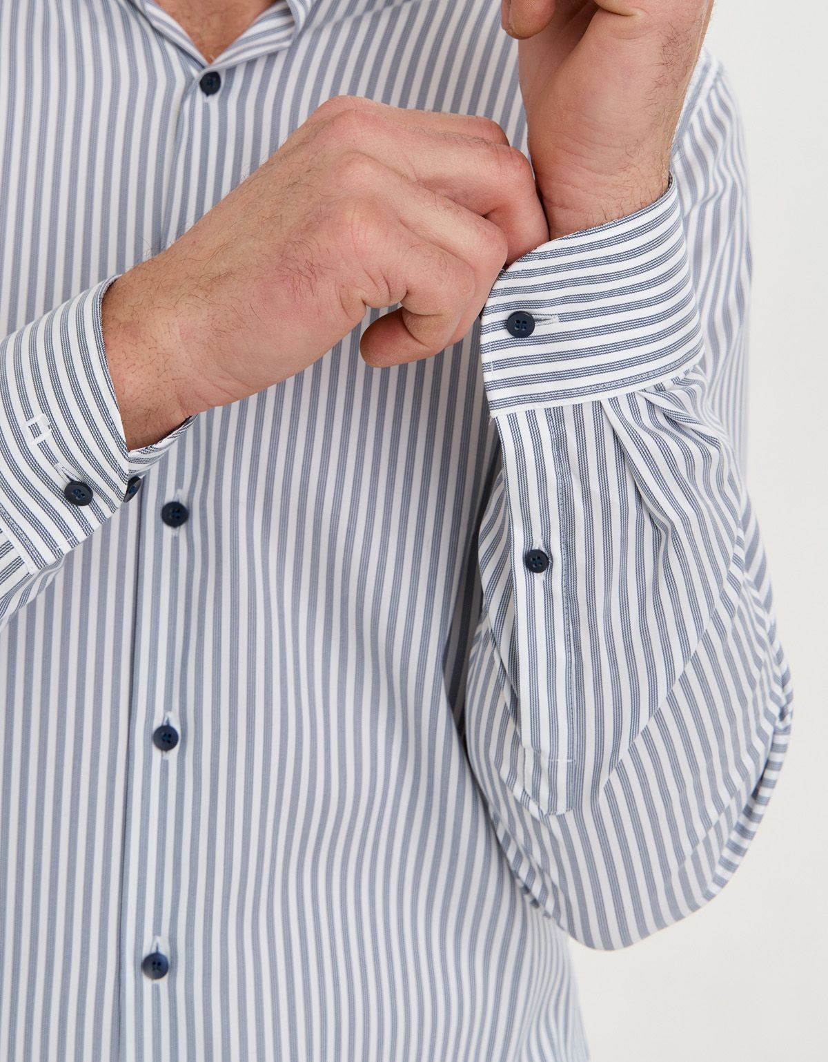 Рубашка мужская в полоску с лиоцеллом OLYMP 24/7, body fit | купить в интернет-магазине Olymp-Men