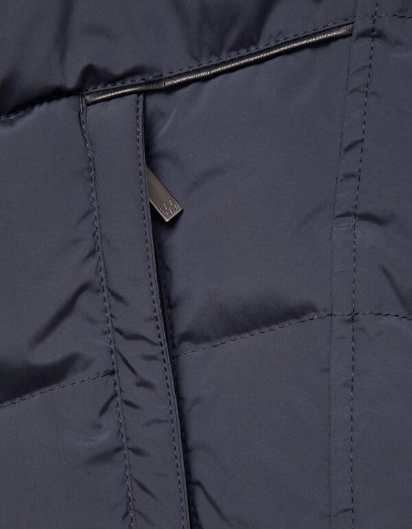 Стеганый короткий пуховик с меховым воротником | купить в интернет-магазине Olymp-Men