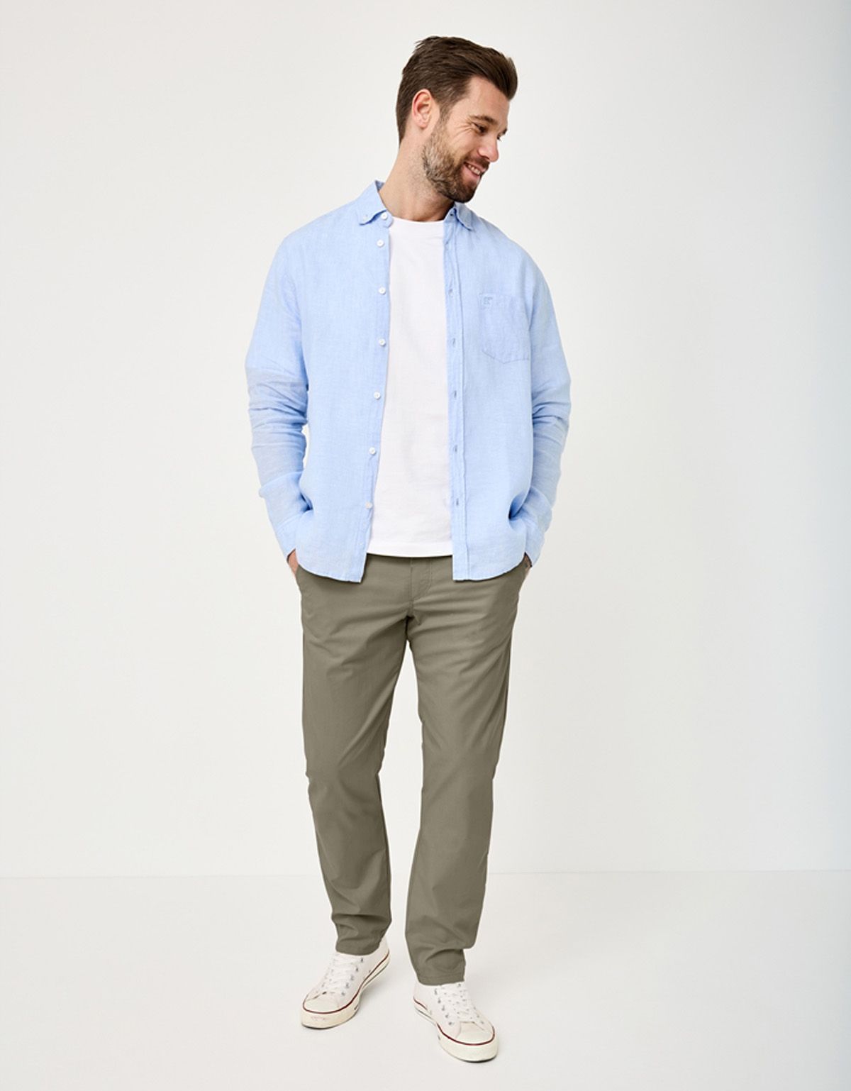 Брюки чинос летние зелёные Redpoint | купить в интернет-магазине Olymp-Men