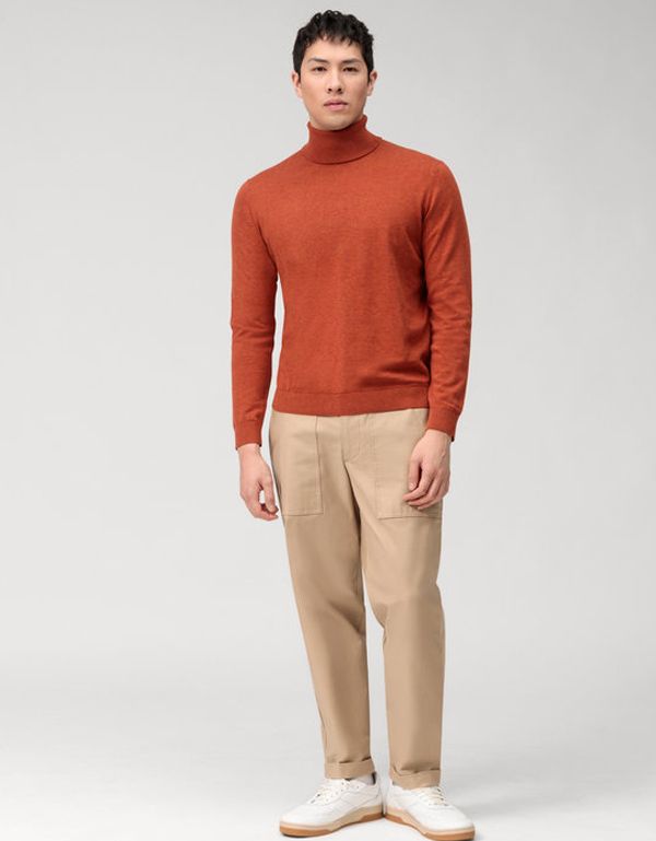 Водолазка мужская оранжевая OLYMP из хлопка | купить в интернет-магазине Olymp-Men