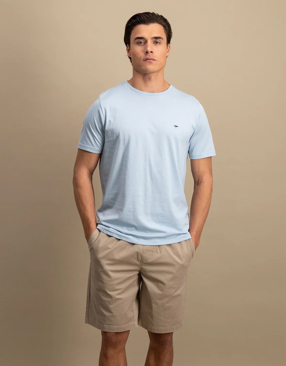 Футболка мужская голубая однотонная Fynch-Hatton | купить в интернет-магазине Olymp-Men