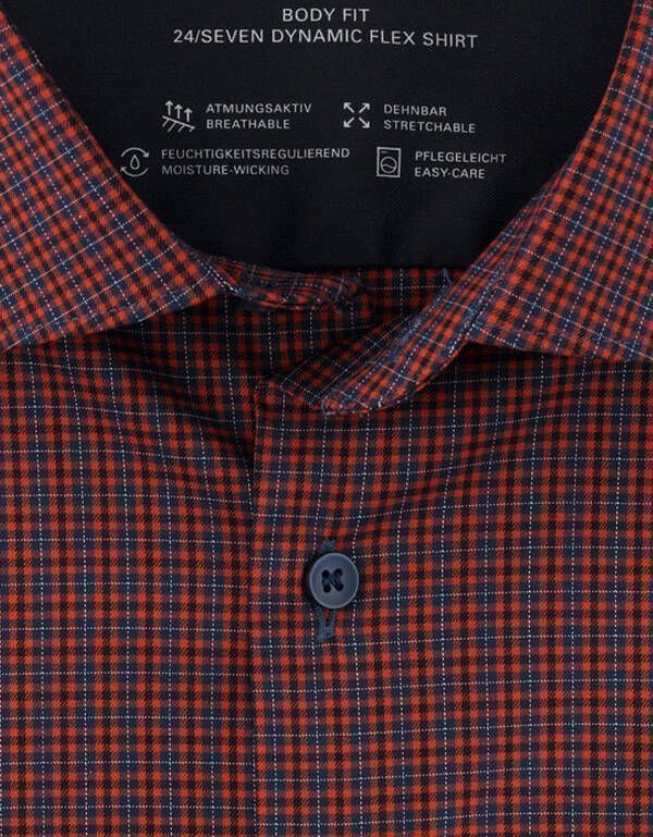 Рубашкав мужская OLYMP 24/7 в клетку, body fit | купить в интернет-магазине Olymp-Men
