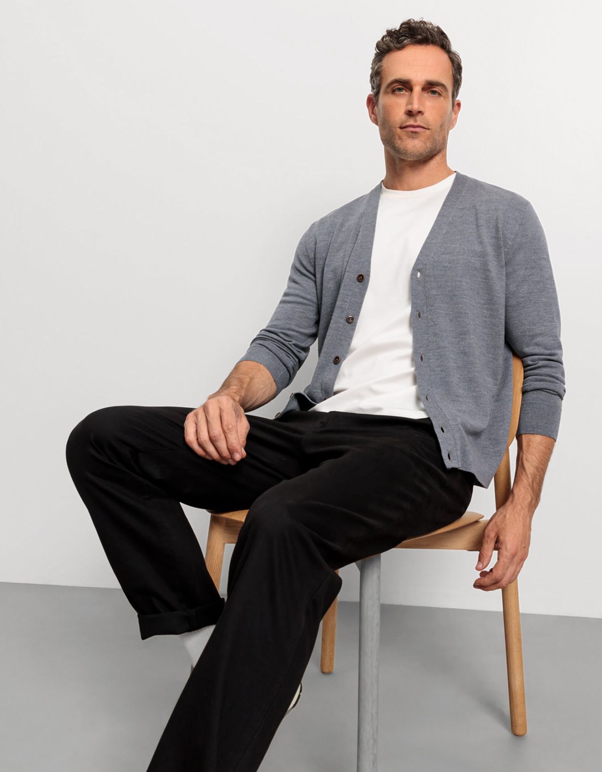 Кардиган мужской OLYMP из шерсти на пуговицах | купить в интернет-магазине Olymp-Men