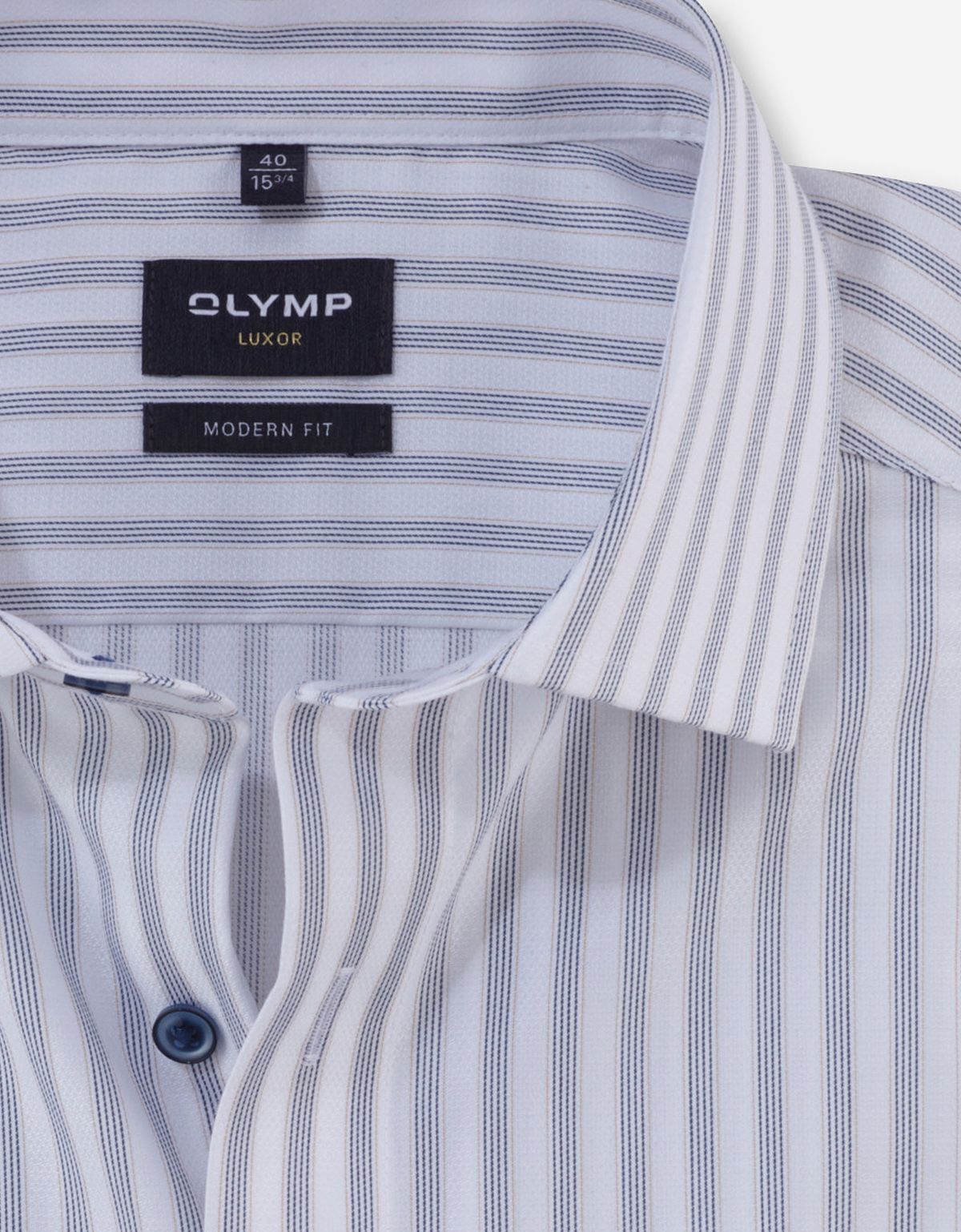 Сорочка мужская в синюю полоску OLYMP Luxor, modern fit | купить в интернет-магазине Olymp-Men