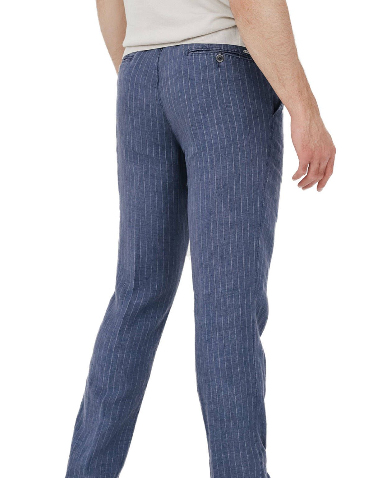 Брюки льняные мужские в полоску w.Wegener | купить в интернет-магазине Olymp-Men