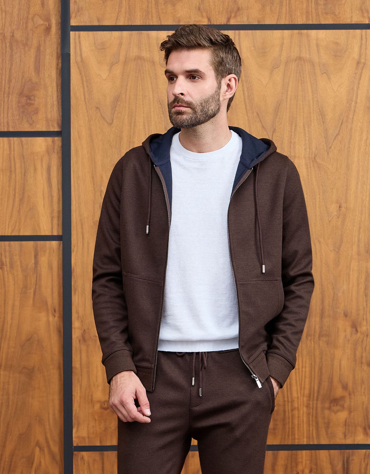 Костюм спортивный коричневый мужской MEUCCI | интернет-магазин Olymp-Men