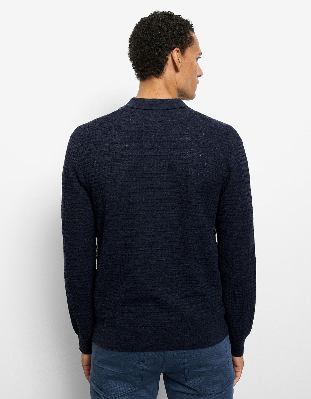 Поло мужское вязаное синее Olymp | купить в интернет-магазине Olymp-Men
