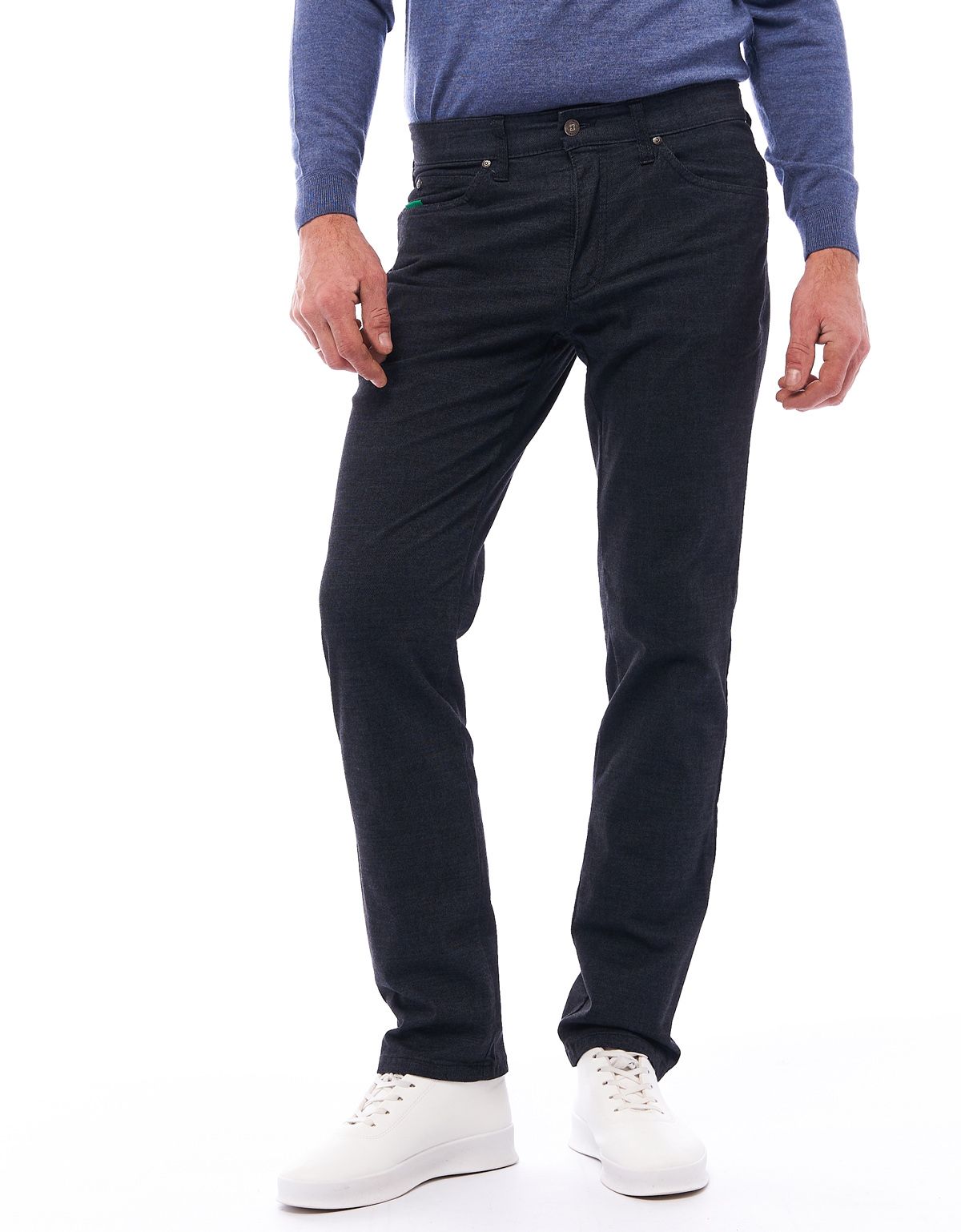 Брюки мужские тёплые синие Club Of Comfort, прямые | купить в интернет-магазине Olymp-Men