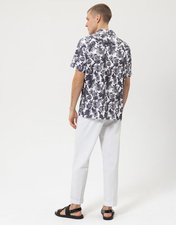 Рубашка мужская с цветочным принтом OLYMP №6 six, оверсайз