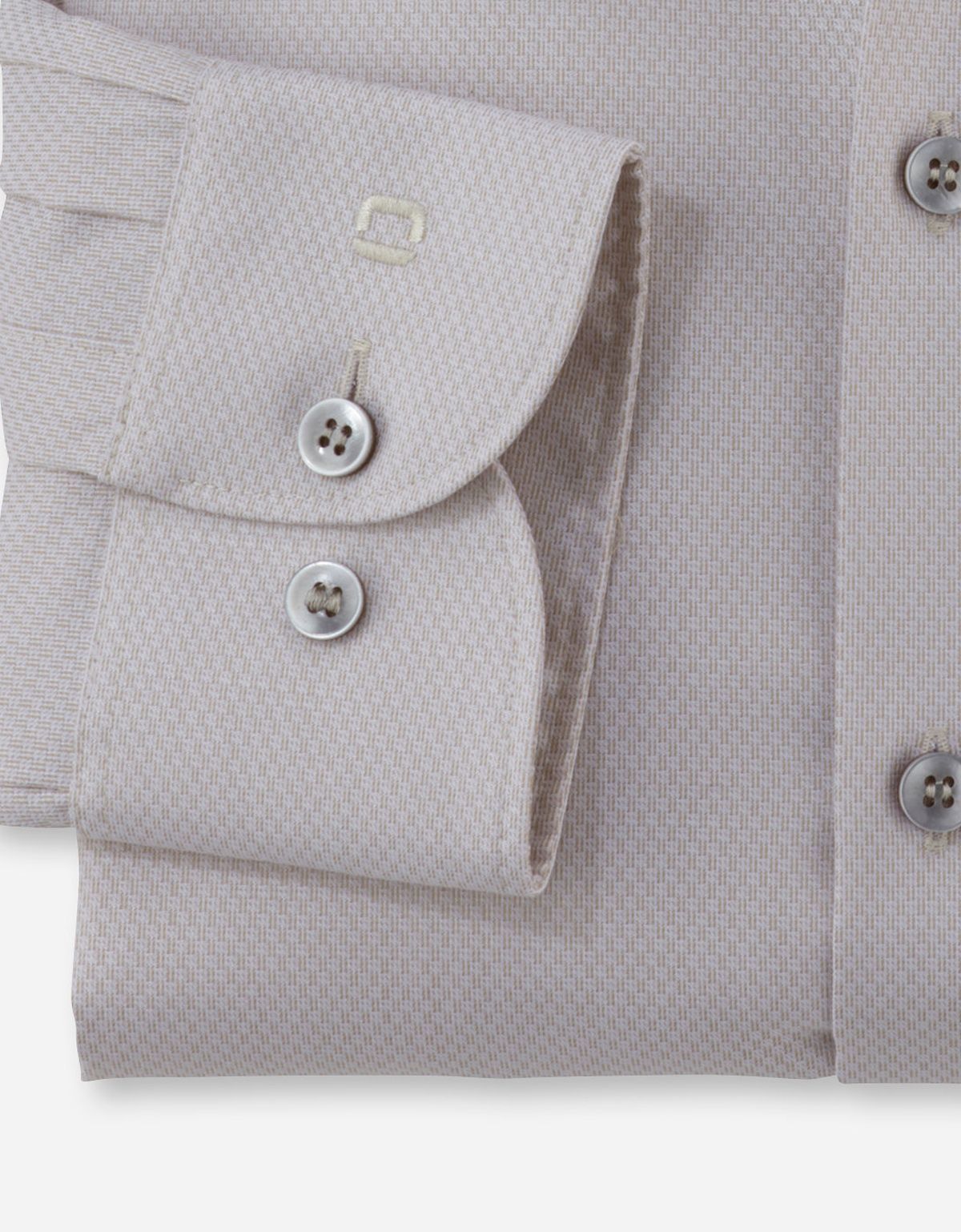 Сорочка бежевая мужская приталенная OLYMP, фактурная | купить в интернет-магазине Olymp-Men