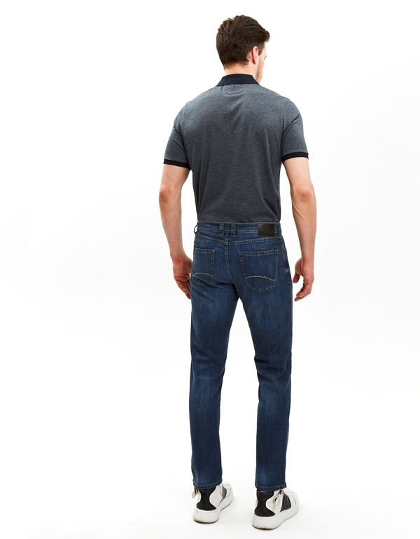 Джинсы синие мужские Hattric прямого кроя | купить в интернет-магазине Olymp-Men