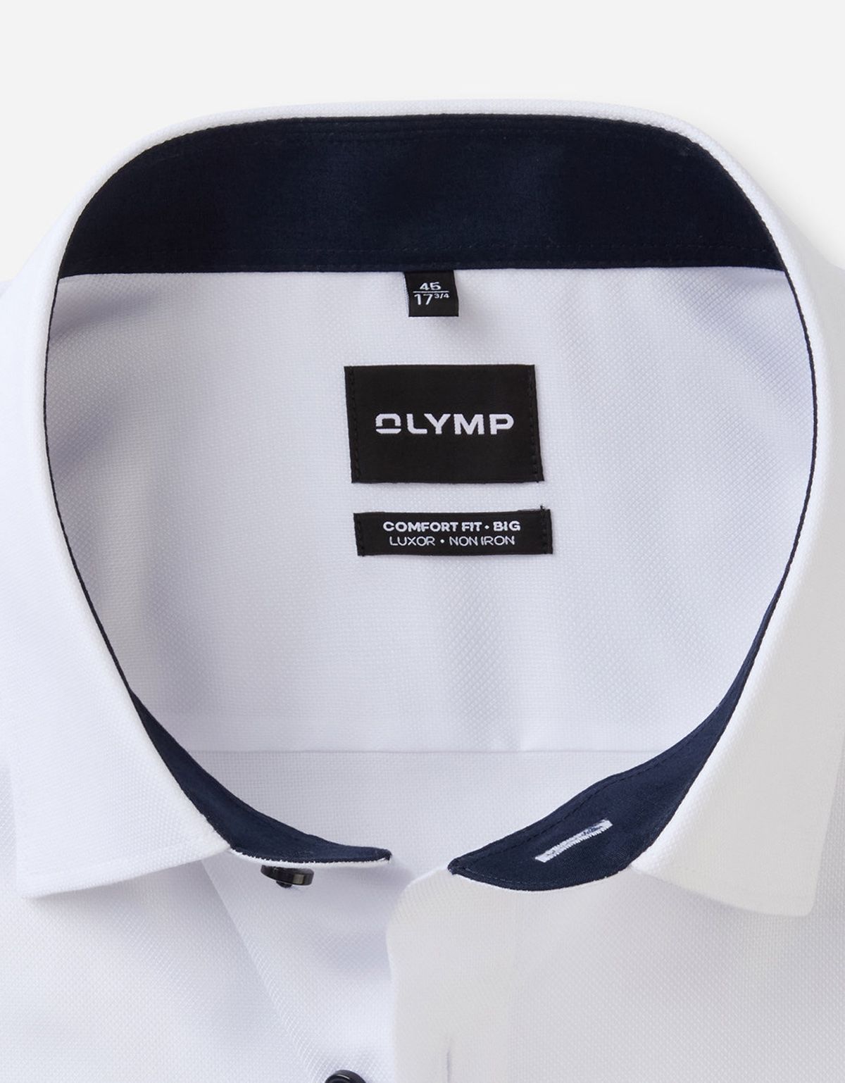 Рубашка белая мужская OLYMP Luxor Big, прямой крой | купить в интернет-магазине Olymp-Men