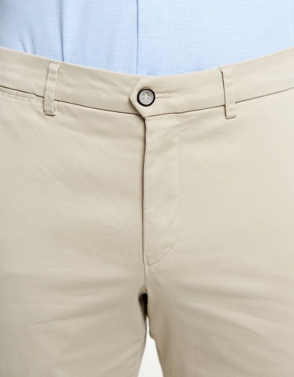 Брюки мужские w.Wegener бежевые из хлопка с шелком | купить в интернет-магазине Olymp-Men