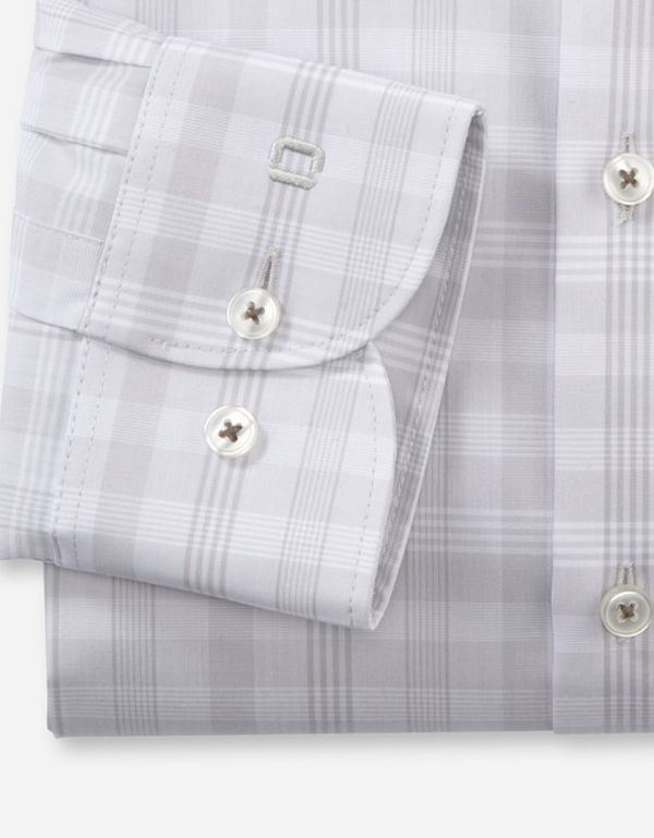 Рубашка классическая в серую клетку OLYMP Level Five, body fit | купить в интернет-магазине Olymp-Men