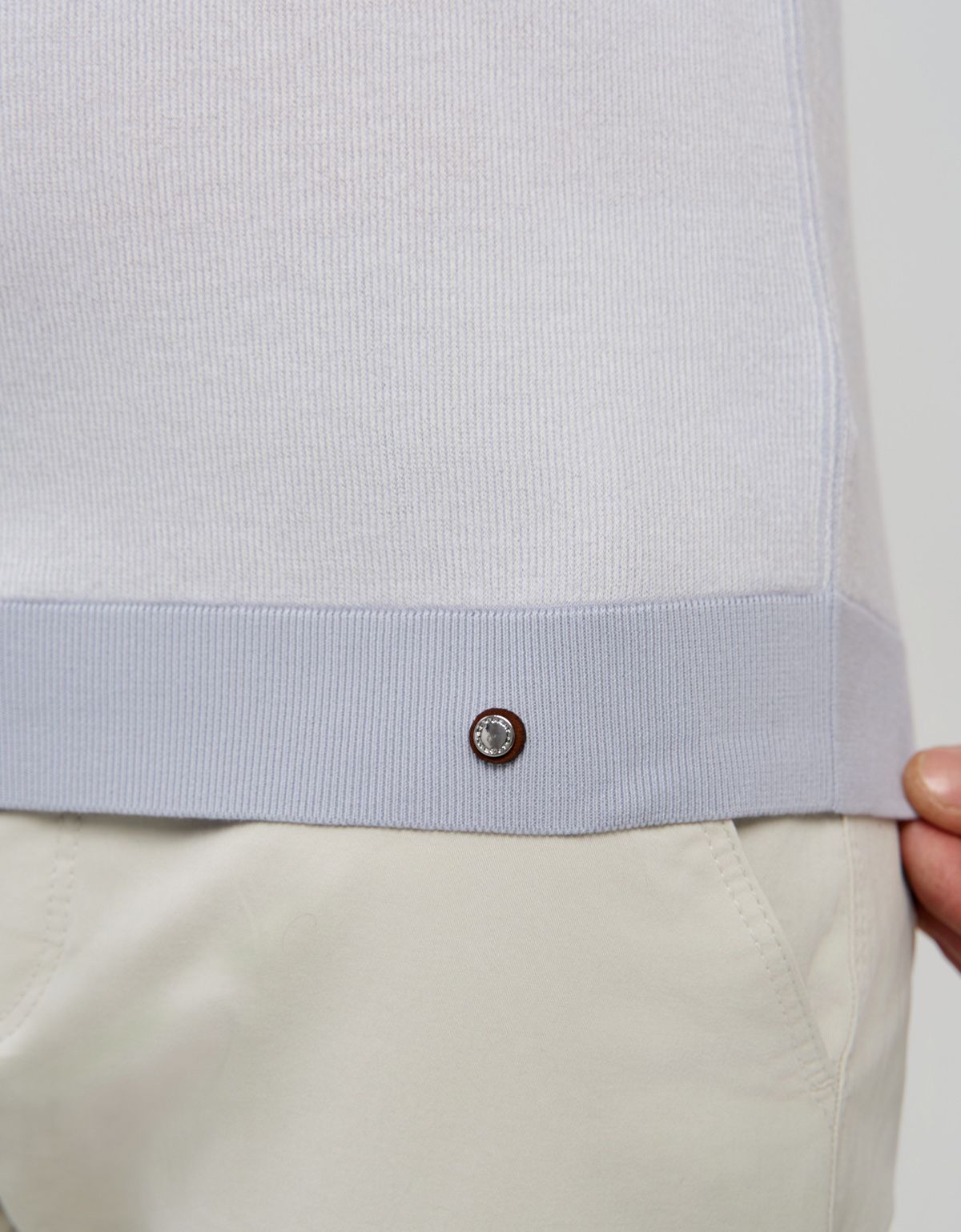 Поло голубое мужское на кнопках Gratude | купить в интернет-магазине Olymp-Men