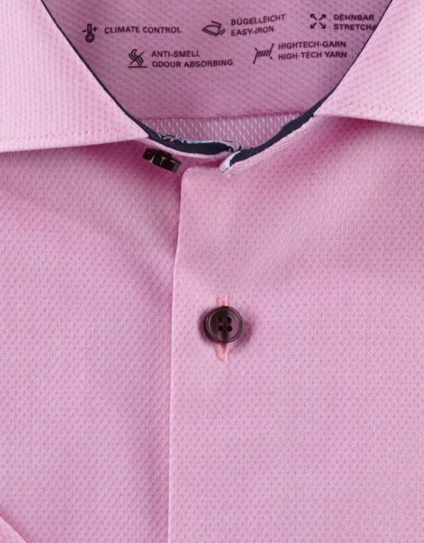 Рубашка мужская однотонная OLYMP 24/7, климат-контроль, body fit