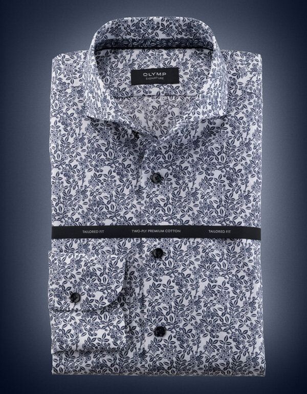 Мужская сорочка премиум с цветочным рисунком