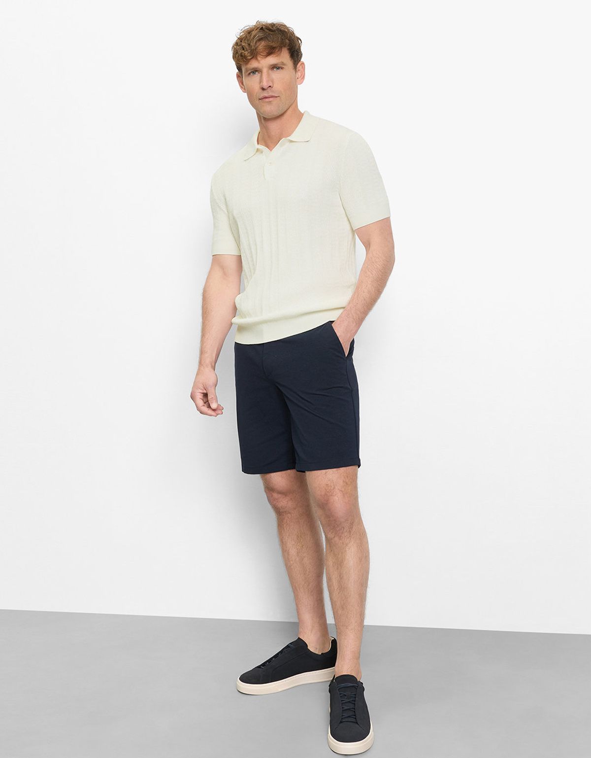 Поло мужское вязанное белое однотонное Olymp | купить в интернет-магазине Olymp-Men